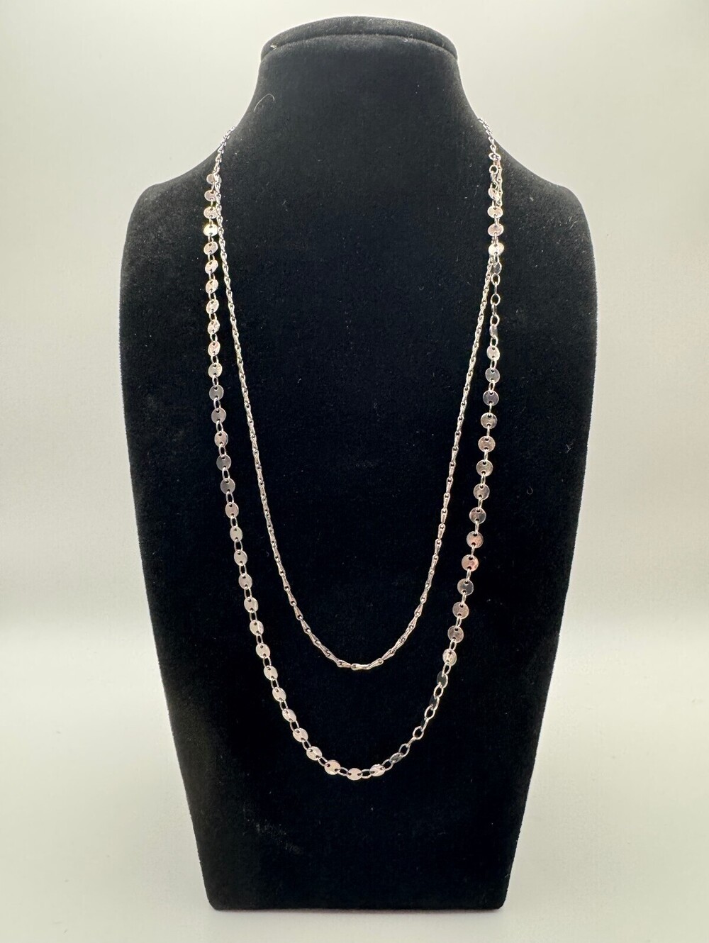 Kendra Scott Sydney Multi Rhodium Double Chain Necklace
